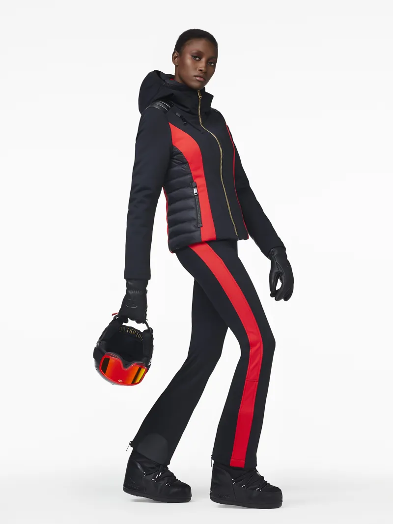 Goldbergh Runner Womens Softshell Ski Pants - Black/Flame Red-3